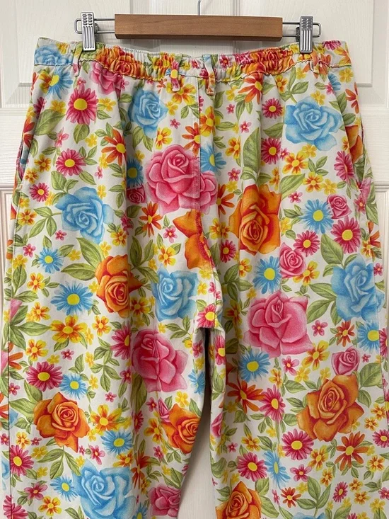 Big Bud Press Trousers Vintage Wallpaper Floral Print Pants Women’s Size XL - Picture 7 of 11